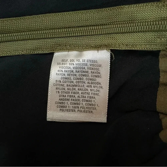 Anthropologie Leifsdottir Sani Lace Back Olive Green Cropped Jumpsuit Size 4 - Picture 13 of 16